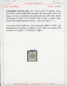 1850 - 30 cent. bruno, I tiratura ... 