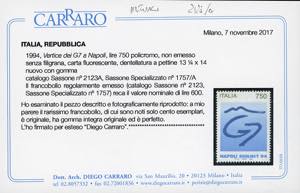 1994 - 750 lire G7, errore di ... 