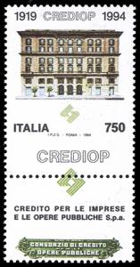 1994 - 750 lire Crediop, dentellatura ... 