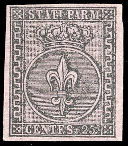 1852 - 25 cent. violetto (4), nuovo senza ... 