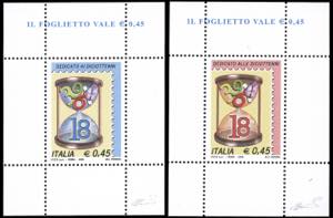 2006 - Diciottenni, i due foglietti (43/44), ... 