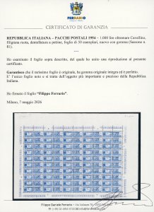 1954 - 1.000 lire oltremare ... 