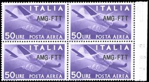 POSTA AEREA 1954 - 50 lire, nuovo tipo di ... 