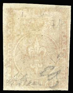 1853 - 15 cent. vermiglio (7), ... 