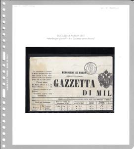 1853 - Bollo di Parma, Gazzette ... 