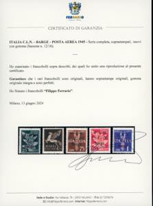 BARGE POSTA AEREA 1945 - Serie ... 