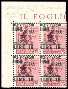 OCCUPAZIONE JUGOSLAVA FIUME 1945 - 16 lire ... 