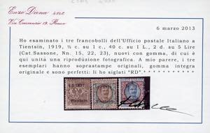 TIENTSIN 1918/19 - Soprastampati ... 