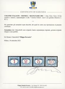 SEGNATASSE 1903 - Soprastampati in ... 