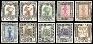 1924/29 - Pittorica, senza filigrana, serie ... 