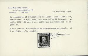 1930 - 1,75 lire bruno, dent. 13 ... 