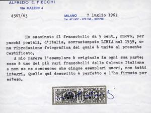PACCHI POSTALI 1939 - 5 cent. ... 