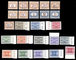 SEGNATASSE 1917 - Tre emissioni complete, ... 