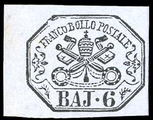 1864 - 6 baj lilla grigio (7A), bordo di ... 