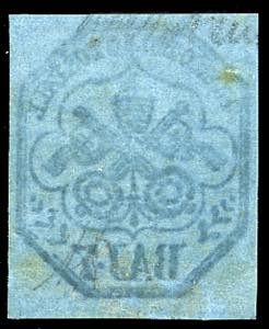1852 - 7 baj azzurro (8), nuovo, ... 