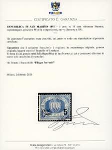 1892 - 5 cent. su 10 cent. ... 