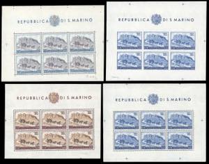 1949/51 - UPU, i quattro foglietti ... 