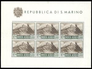 1951 - 500 lire Veduta, foglietto (12), ... 