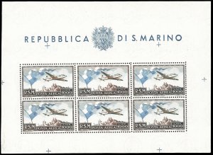1951 - 1.000 lire Bandierone, foglietto ... 