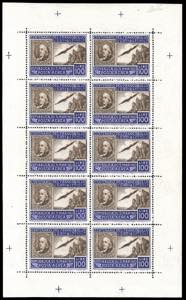 1947 - 100 lire Centenario francobollo ... 