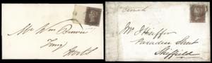 1842/55 - 1 penny rosso, lettere Q-A (3), ... 
