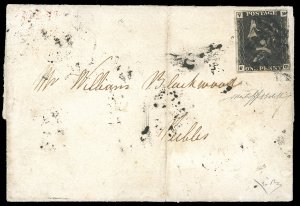SERVIZIO 1840 - 1 penny nero, lettere VR ... 
