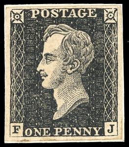 PROVE 1850 - 1 penny nero Principe Alberto, ... 