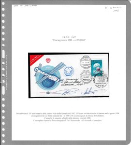 RUSSIA 1987 - Cosmogramma MIR, ... 
