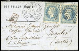 FRANCIA BALLON MONTE 1870 - 20 cent. ... 