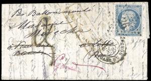 FRANCIA BALLON MONTE 1870 - 20 cent. Cerere ... 