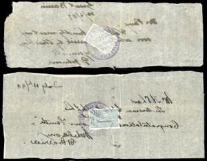 NUOVA ZELANDA PIGEONGRAM 1899 - Due messaggi ... 