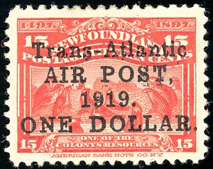 TERRANOVA-NEWFOUNDLAND-POSTA AEREA 1919 - 1 ... 