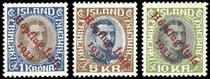 ISLANDA POSTA AEREA 1933 - Soprastampati per ... 