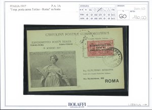 REGNO POSTA AEREA 1917 - 25 cent. ... 