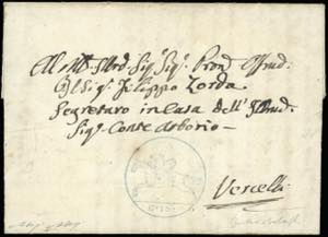 1819 - 15 cent. Cavallino, impressione a ... 