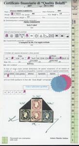 1851 - 20 cent. azzurro, prima ... 