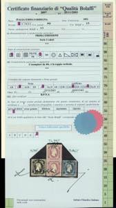 1851 - 40 cent. rosa (4), coppia ... 