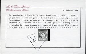 1861/62 -  1 e 2 cent. grigio nero ... 